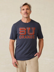 Syracuse University Sunwashed Regenerative Tee - Dune Navy