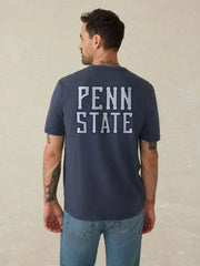 Penn State Sunwashed Regenerative Pocket Tee - Dune Navy