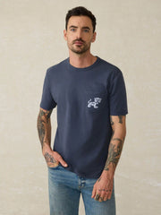 Penn State Sunwashed Regenerative Pocket Tee - Dune Navy