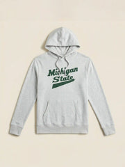 Michigan State Sunwashed Slub Hoodie - Light Grey Heather