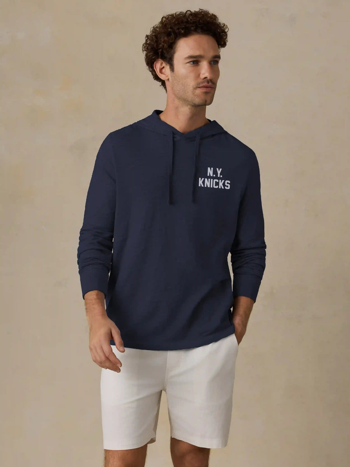 NY Knicks Sunwashed Organic Hoodie - Blue Nights