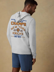 NY Knicks Sunwashed Organic Hoodie - Light Grey Heather