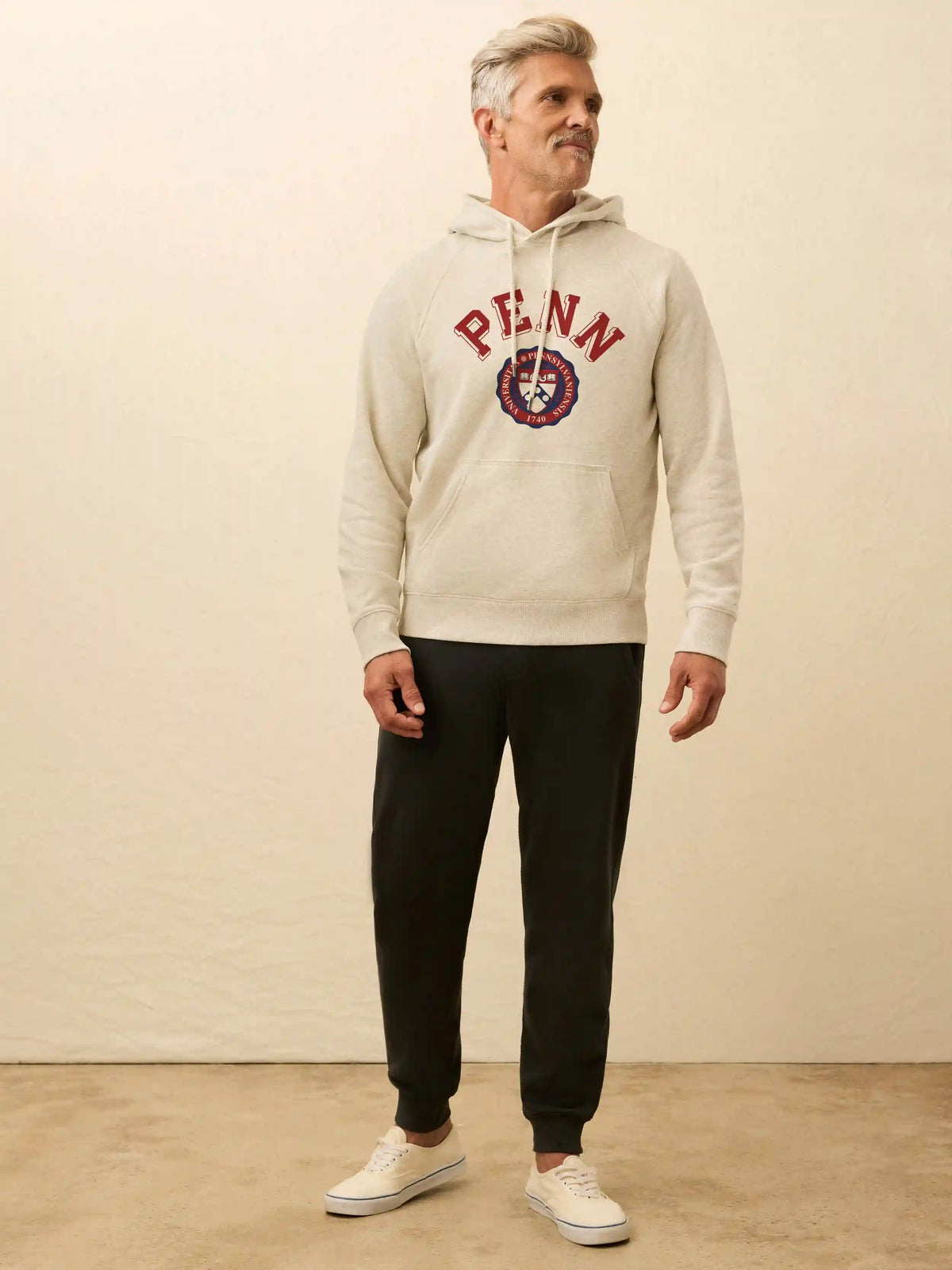 University of Pennsylvania High Standard Fleece Hoodie - Antique Ivory Heather