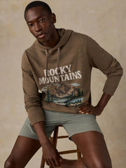 Faherty x Parks Project Rocky Mountains Sunwashed Organic Hoodie - Timber