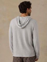 Faherty x Parks Project Great Lakes Sunwashed Organic Hoodie - Light Grey Heather
