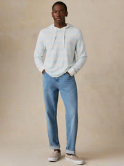 Sunwashed Organic Hoodie - Beach Sky Stripe