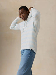 Sunwashed Organic Hoodie - Beach Sky Stripe