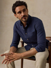 Laundered Oxford Shirt - River Navy