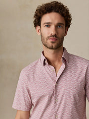 Short-Sleeve Movement™ Monterey Shirt - Rose Palm Mosaic