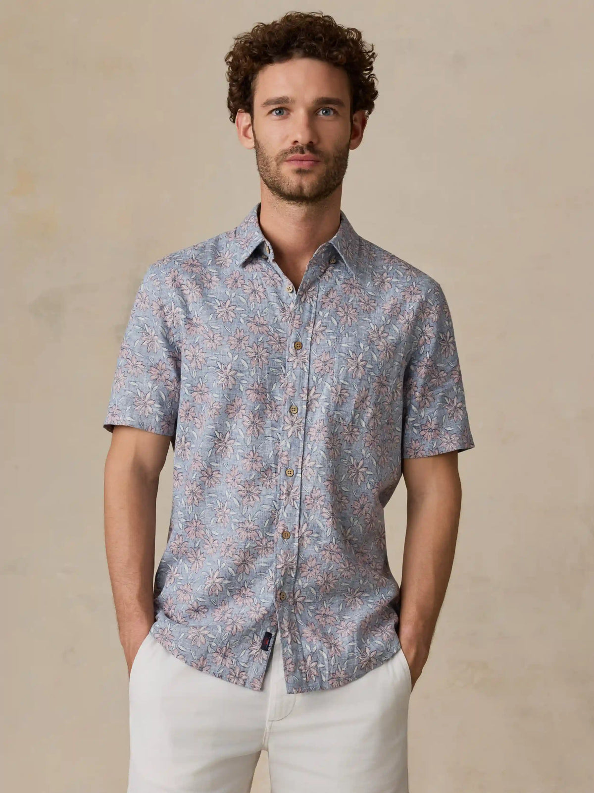 Short-Sleeve Breeze Shirt - Antique Berry Floral
