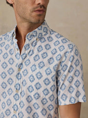 Short-Sleeve Breeze Shirt - Crystal Cascade Diamond
