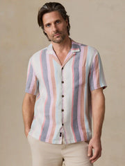 Short-Sleeve Breeze Camp Shirt - Summer Skies Stripe