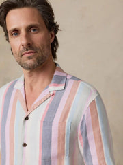 Short-Sleeve Breeze Camp Shirt - Summer Skies Stripe