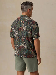 Short-Sleeve Bali Camp Shirt - Rainforest Nights