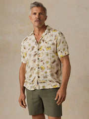Short-Sleeve Kona Camp Shirt - Wave Breaks Scenic