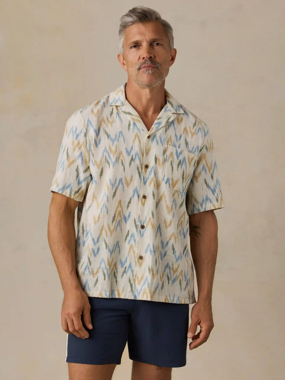 Short-Sleeve Resort Shirt - Belle Isle Ikat