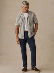 Short-Sleeve Oasis Camp Shirt - Lake Shore Stripe