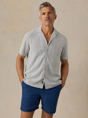 Short-Sleeve Oasis Camp Shirt - Blue Island Medallion
