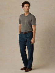 Short-Sleeve Sweater Tee - Olive Range Melange