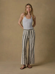 Sun Strider Cotton Linen Pant - Pine Bay Stripe