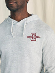 College of Charleston Sunwashed Organic Hoodie - Light Heather Grey