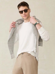 Long-Sleeve Sunwashed Tee - White