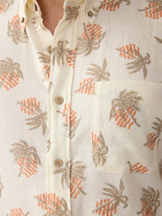 Short-Sleeve Breeze Shirt - Sunlit Palm & Waves