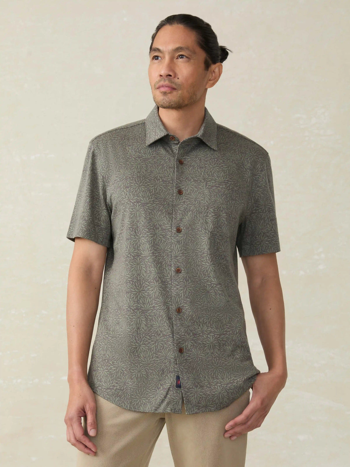 Short-Sleeve Hermosa Shirt - Olive Frond