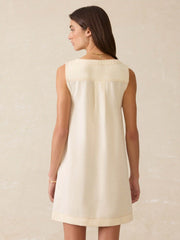 Linen Denim Malibu Mini Dress - Whitecliff Wash