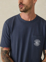 Georgetown Sunwashed Pocket Tee - Dune Navy
