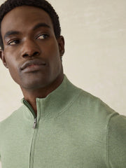 Movement™ Quarter Zip Sweater - Faded Leaf Melange