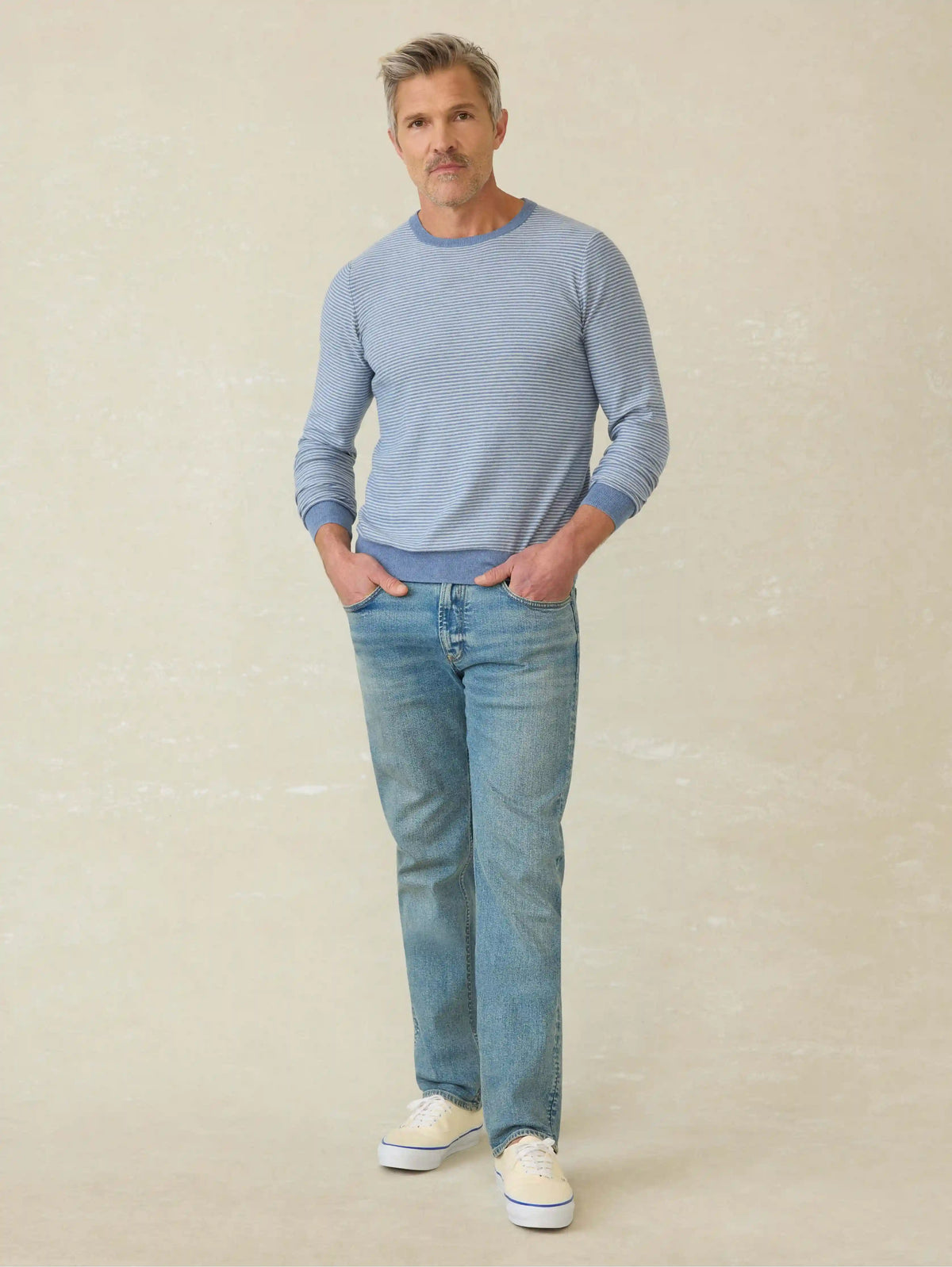 Movement™ Crewneck Sweater - Coastal Shore Stripe
