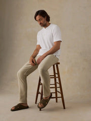Stretch Terry 5-Pocket Athletic Fit Pant - Stone