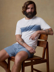 Sunwashed Regenerative Tee - White Surf Stripe