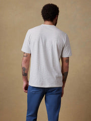 Sunwashed Regenerative Tee - Cream Flint Stripe