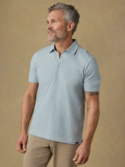 Sunwashed T-Shirt Polo - Dune Stripe Mist