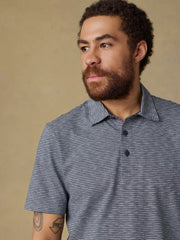 Sunwashed T-Shirt Polo - Dune Stripe Navy