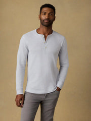 Sunwashed Organic Henley - Coastal Breeze