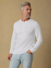 Sunwashed Organic Henley - White