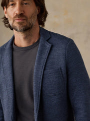Inlet Knit Blazer - Deep Navy Melange