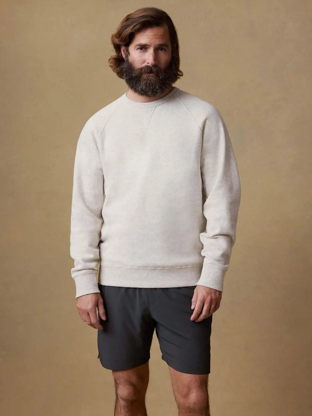 High Standard Fleece Crewneck - Antique Ivory Heather