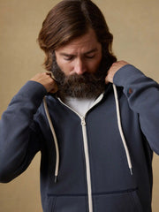 High Standard Fleece Zip Hoodie - Blue Nights