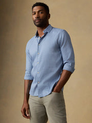 Movement™ Monterey Shirt - White Blue Check
