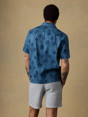Short-Sleeve Breeze Camp Shirt - Ocean Shore Trees