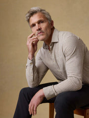 Palmetto Shirt - Stone Palm Check