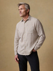 Palmetto Shirt - Stone Palm Check