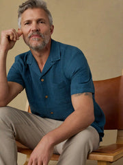 Short-Sleeve Embroidered Shirt - Pacific Tides