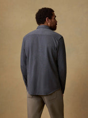 Coastline Knit Shirt - Charcoal Heather Twill