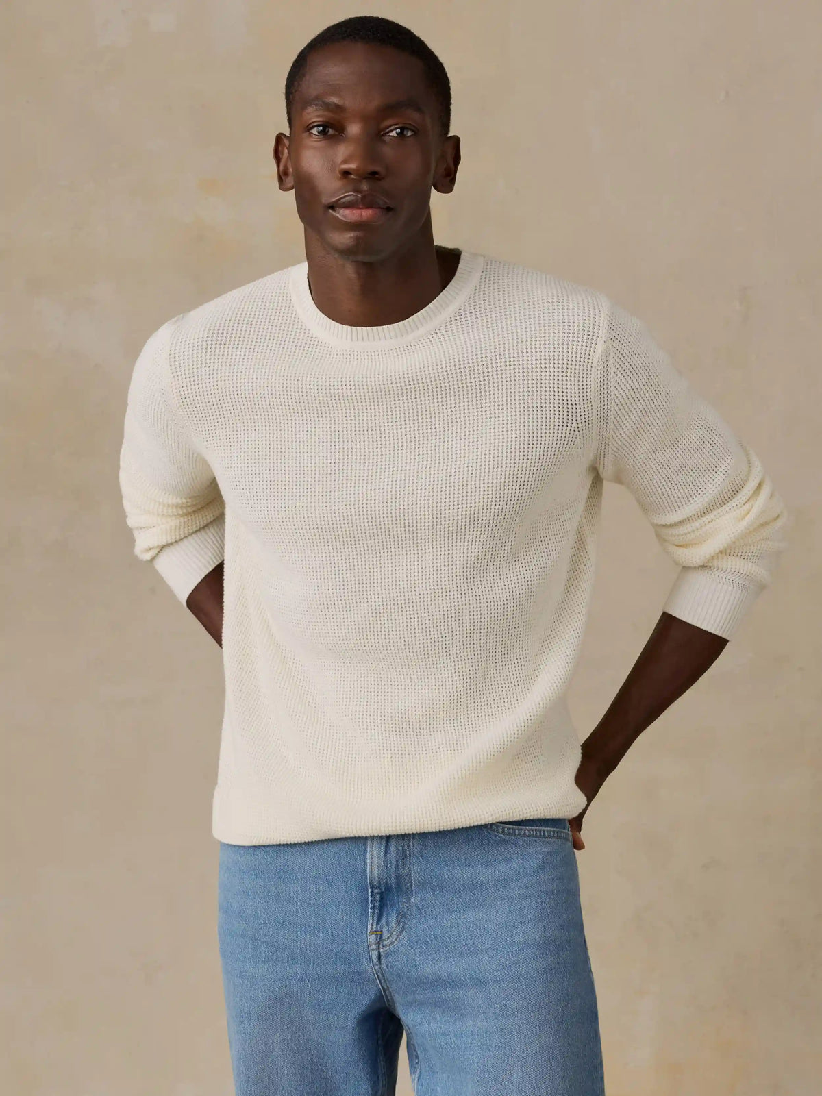 Sunwashed Crewneck Sweater - White Shell