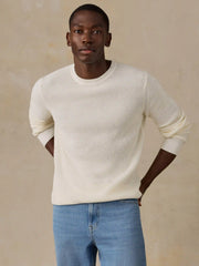 Sunwashed Crewneck Sweater - White Shell